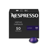 Nespresso Altissio front box showing 50-count packaging and convenience
