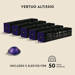 Nespresso Altissio packaging side label displaying roast and intensity details