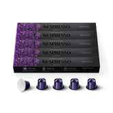 Nespresso Arpeggio frente del empaque mostrando 50 cápsulas y conveniencia