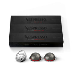 Nespresso Fortado Decaffeinato cápsula de aluminio en primer plano que conserva aroma