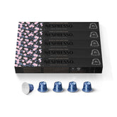 Nespresso Tokyo Lungo caja frontal mostrando 50 cápsulas y conveniencia