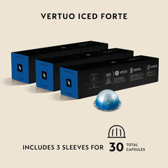 Nespresso Vertuo Ice Forte taza 7.8 oz para comparar tamaño y porción