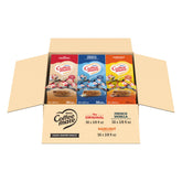 Nestle Coffee mate variety pack front view showing three dispenser boxes and branding, convenient storage