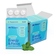 Neuro chicle frente del envase mostrando 54 piezas y conveniencia