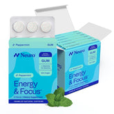 Neuro front packaging showing peppermint extra strength gum and benefits