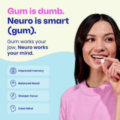 Close-up single gum piece highlighting shape and peppermint coating