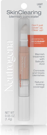 Neutrogena corrector frente del envase mostrando tamaño portátil y fácil uso