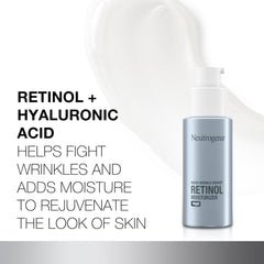 Neutrogena crema siendo aplicada en la mano para hidratación nocturna