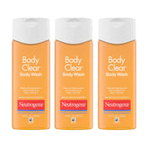 Neutrogena frontal pack mostrando las tres botellas y beneficio de suministro continuo