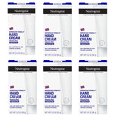 Neutrogena front packaging showing six fragrance-free travel tubes, easy storage benefit