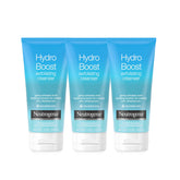 Neutrogena Hydro Boost front packaging showing three 5 oz tubes, clear hydration benefit
