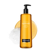 Neutrogena Rainbath frente del empaque mostrando botella grande y ventaja de durabilidad