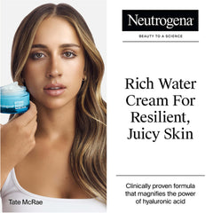 Neutrogena detalle de textura gel-crema que revela acabado no graso