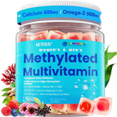 NEVISS front packaging showing gummies and benefits