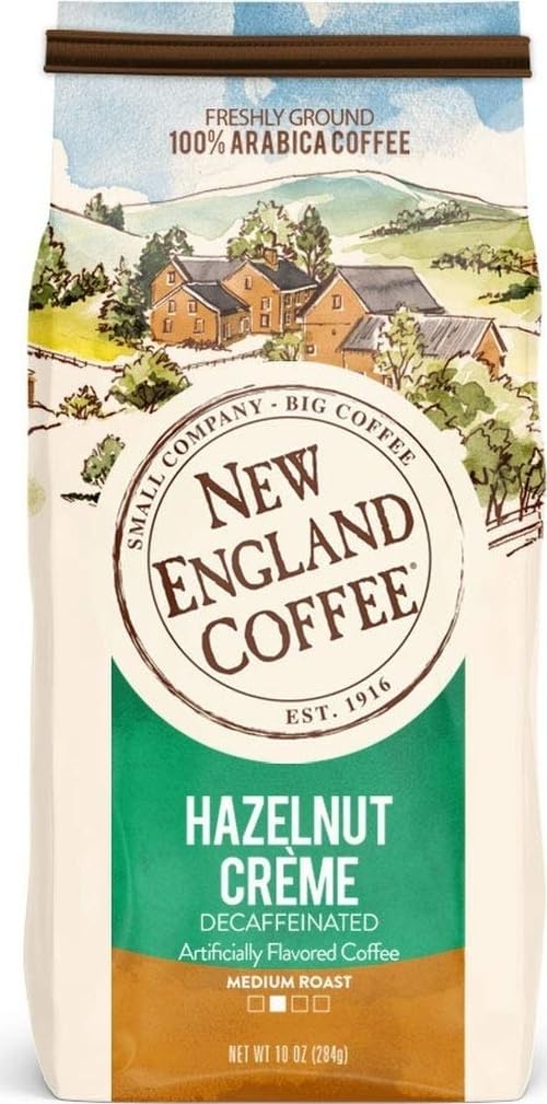 New England paquete frontal mostrando diseño y aroma atractivo