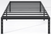 NEW JETO vista frontal de la cama metálica con almacenamiento práctico