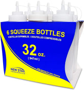 New Star Foodservice clear bottle front view shows pack and easy identification benefit