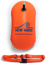 New Wave Swim Bubble front view showing bright visibility and safety