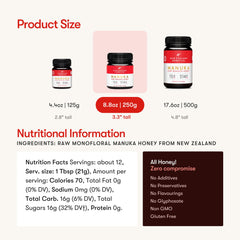New Zealand Honey Co etiqueta UMF 15+ y MGO 514+ detalle para confianza