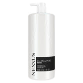 Nexxus envase frontal Clean & Pure mostrando tamaño y beneficio limpiador