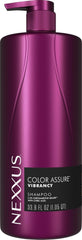 Nexxus envase frontal de Color Assure 33.8 oz mostrando beneficio protección de color