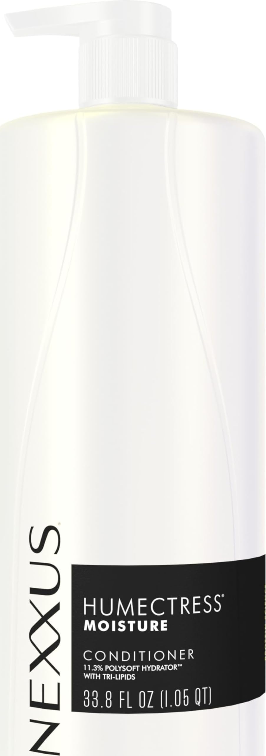 Nexxus Humectress botella frontal mostrando tamaño grande y beneficio hidratación