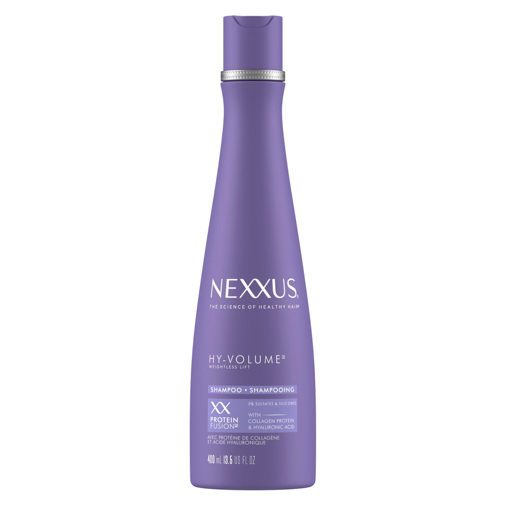 Nexxus envase frontal del champú mostrando tamaño y fórmula ligera