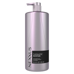 Nexxus envase frontal grande mostrando tamaño y fácil dispensado