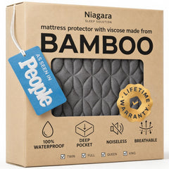 Niagara Sleep Solution frontal del protector Queen gris, protección completa