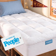 Niagara Sleep Solution front view showing full Twin XL topper and neat edges for added comfort