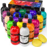 Nicpro front packaging showing 18-color bottles and clear labels for classroom use