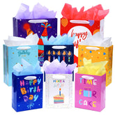 Nihuecne vista frontal del paquete de ocho bolsas, presentación lista para regalo
