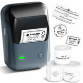 NIIMBOT B1 front view showing compact design and control buttons, clear labeling benefit
