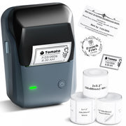 NIIMBOT B1 front view showing compact design and control buttons, clear labeling benefit