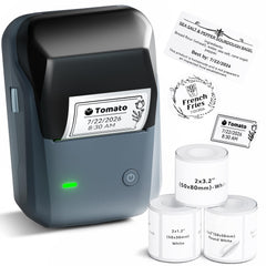 NIIMBOT B1 front view showing compact design and control buttons, clear labeling benefit