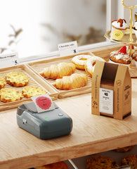 NIIMBOT B1 with three included rolls laid out, ready-to-use for immediate labeling