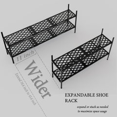 Nijoam stacked multi-tier configuration maximizing vertical shoe storage