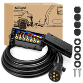 Nilight front plug view showing durable molded 7-way plug and easy connection benefit