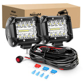 Nilight front view of paired light bars showing compact bright headlight output benefit