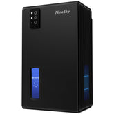 NineSky front view showing compact dehumidifier and clean design benefit