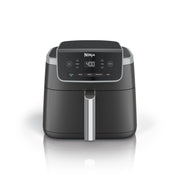 Ninja air fryer pro front view showing compact countertop footprint and fast results