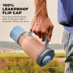 Ninja BlendBOSS chug and straw lid detail, provides leakproof travel sipping options