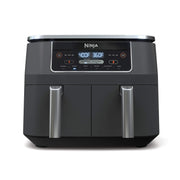 Ninja DZ201 front view showing dual baskets and compact design for flexible cooking