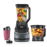 Ninja UltraCrush Pro front view showing motor base and attachments for powerful blending
