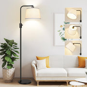 Nintiue lámpara de pie frontal en negro, ilumina sala con estilo