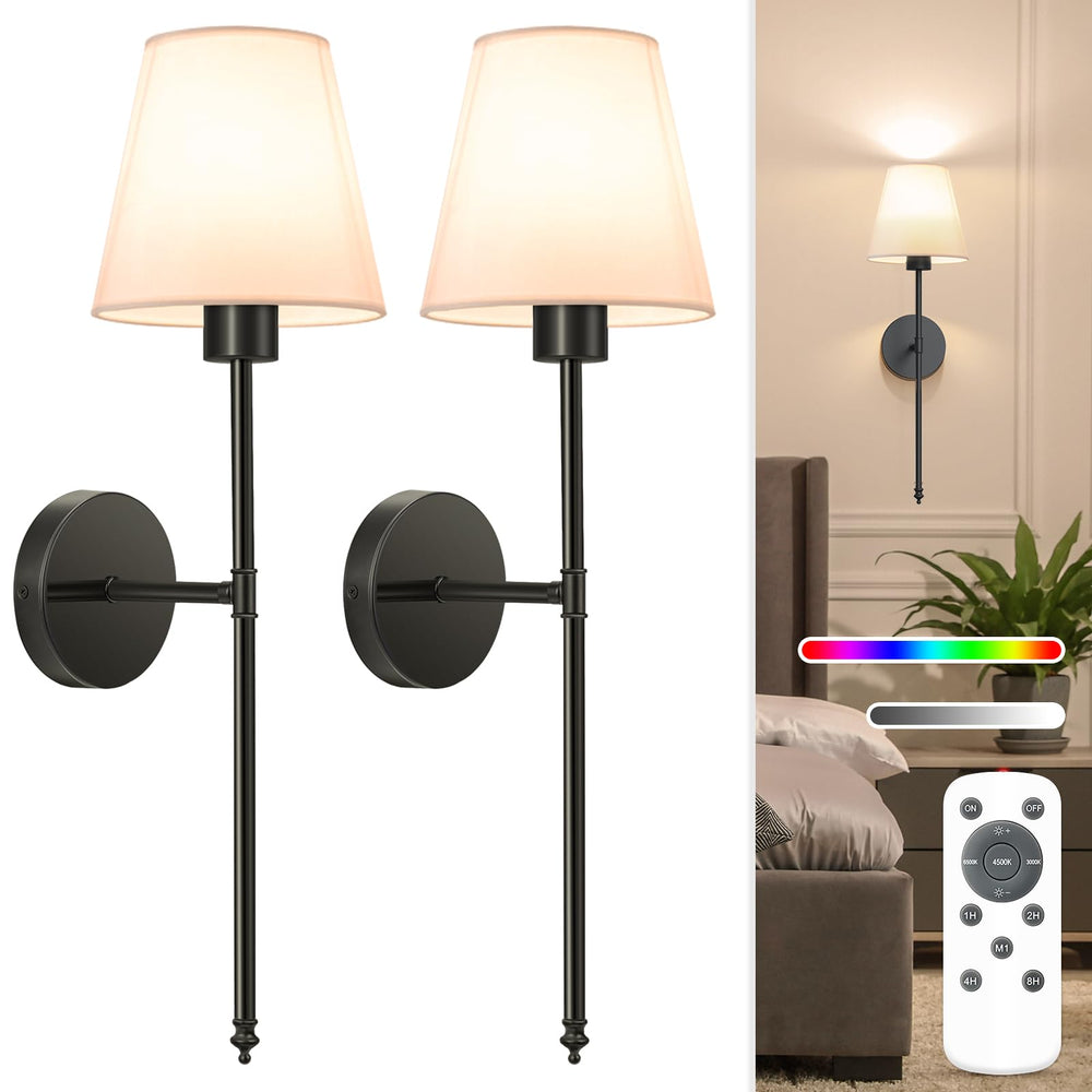 NIORSUN front view of two mounted sconces showing elegant decor and easy lighting