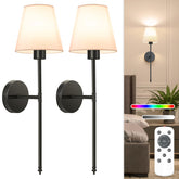 NIORSUN front view of two mounted sconces showing elegant decor and easy lighting