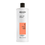 NIOXIN System 4 vista frontal del envase mostrando el diseño profesional y beneficios