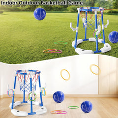 NIPLOOOW floating rings and hoop in pool, displays stable play surface