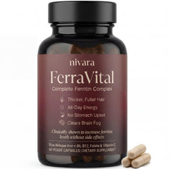 Nivara FerraVital frente del envase muestra presentación y beneficio de soporte de hierro
